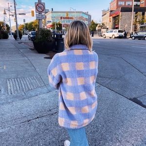M Boutique oversized plaid cardigan shacket